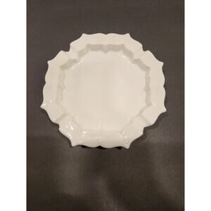 Vintage Heavy Milk Glass Cigar Cigarette Ashtray